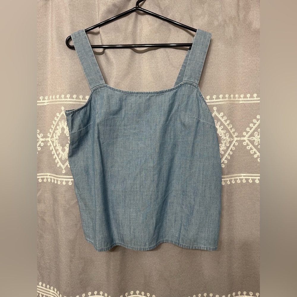 NWT J Crew Chambray Tank M